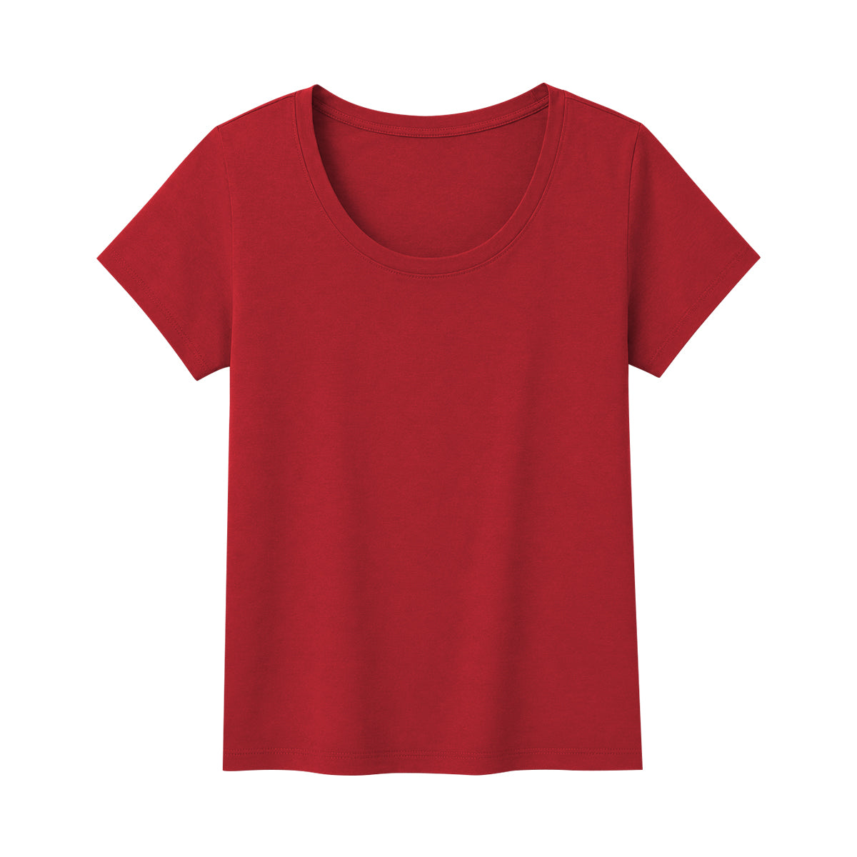 Women's Cotton Solid Scoop Neck T-Shirt
