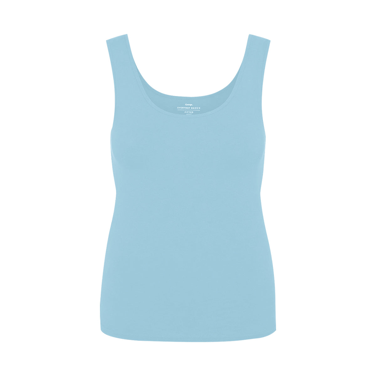 Womens Soft Cotton Sleeveless Scoop Neck Basic Stretch Tank Top