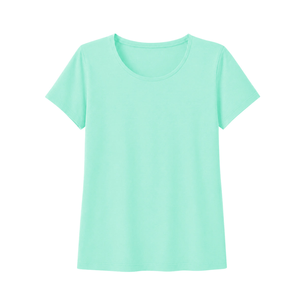 Women's Basic Cotton Scoop Neck Short Sleeve T-Shirt