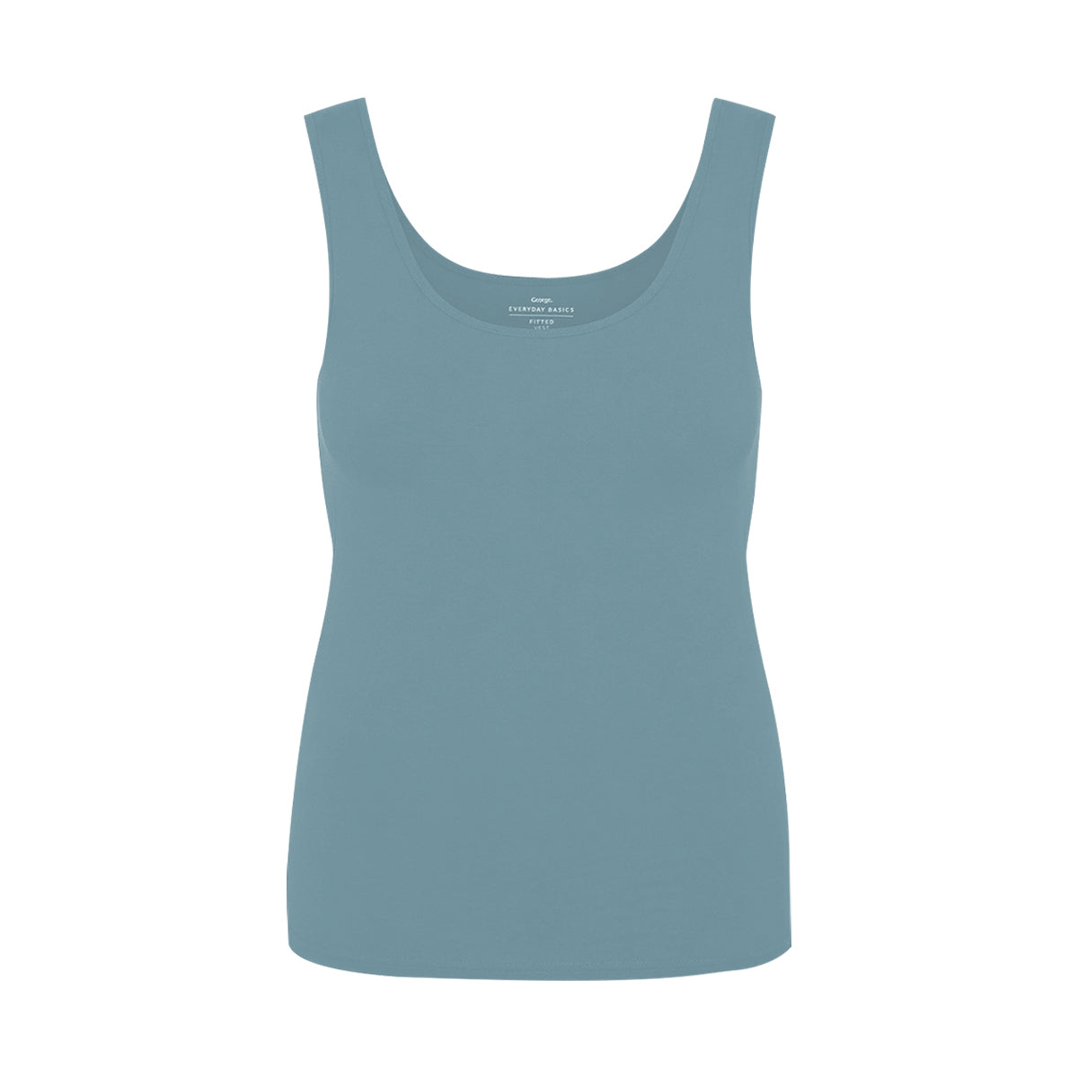 Womens Soft Cotton Sleeveless Scoop Neck Basic Stretch Tank Top