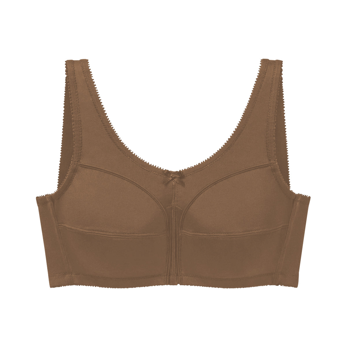 Womens Plus Size Solid Wireless Back Close Adjustable Straps Bra