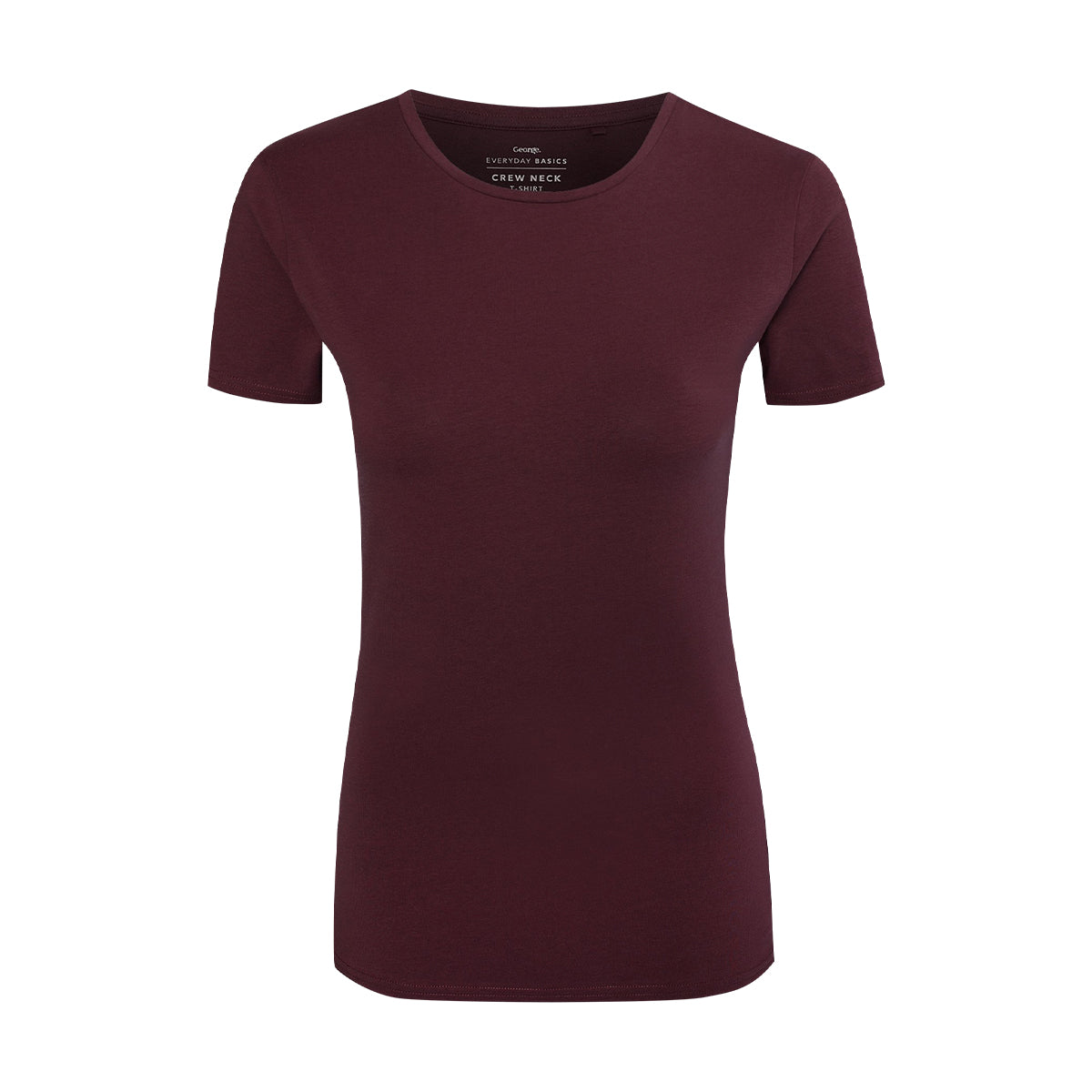 Womens Crew Neck Short Sleeve Soft Cotton Jersey T-Shirt