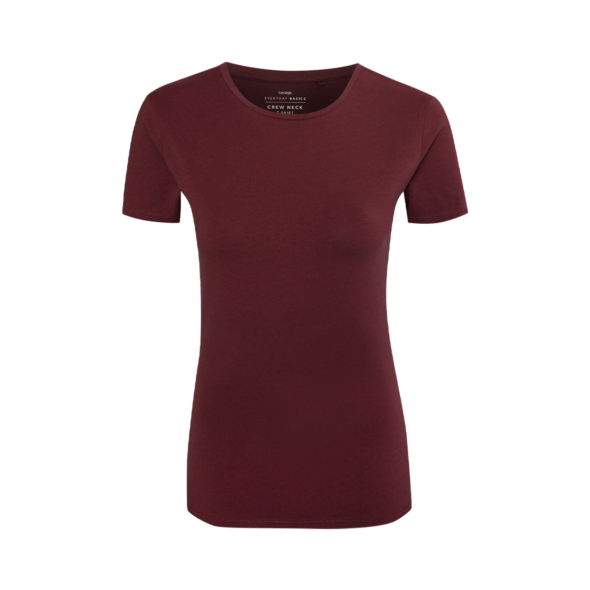 Womens Crew Neck Short Sleeve Soft Cotton Jersey T-Shirt