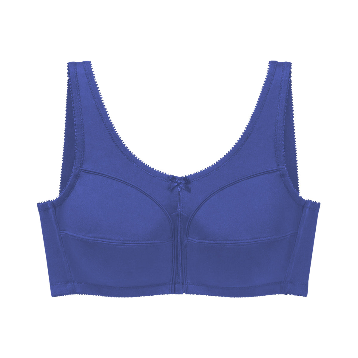 Womens Plus Size Solid Wireless Back Close Adjustable Straps Bra