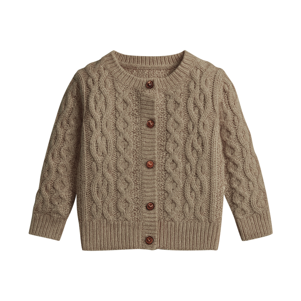 Kids Cable Knit Soft Cotton Cardigan Sweater