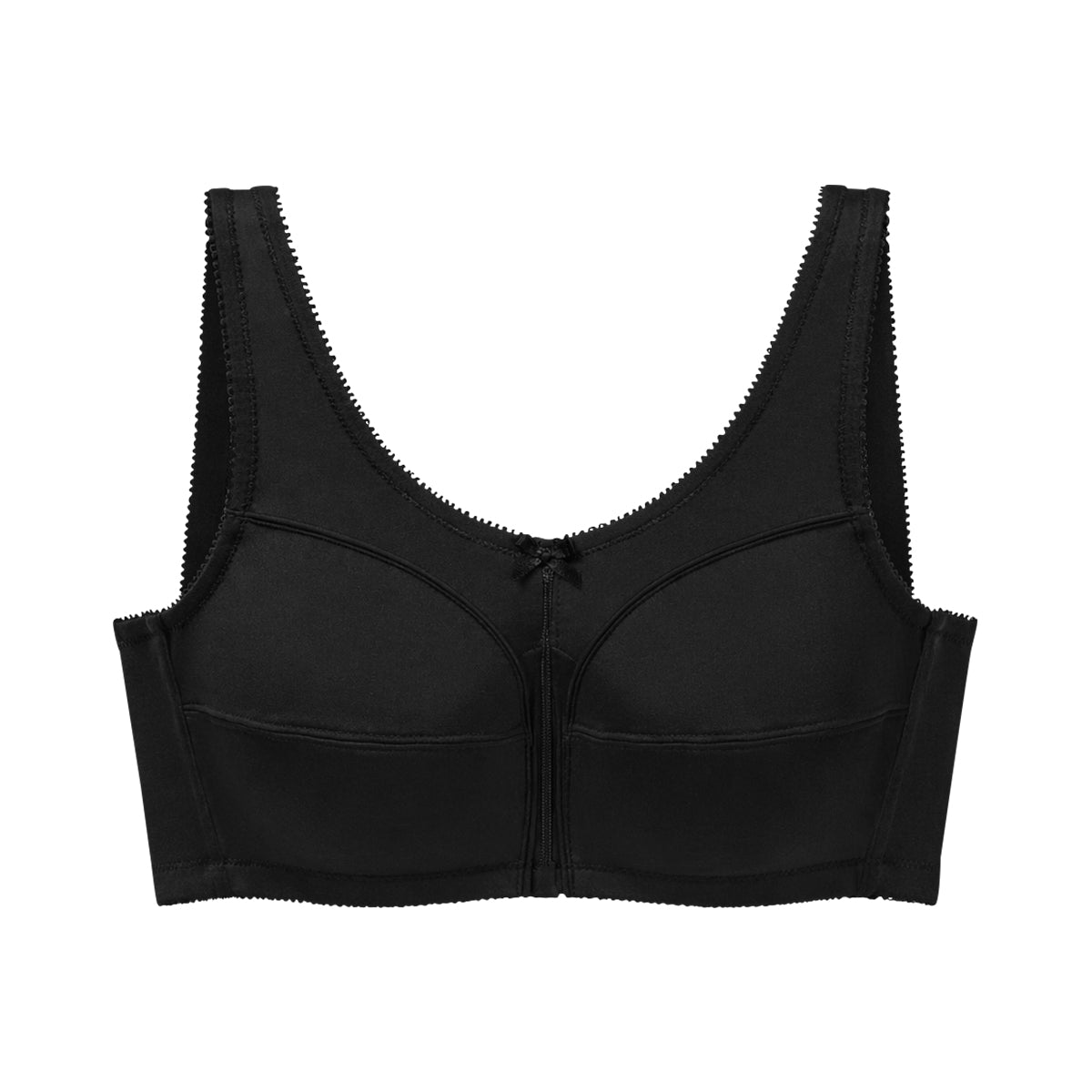 Womens Plus Size Solid Wireless Back Close Adjustable Straps Bra