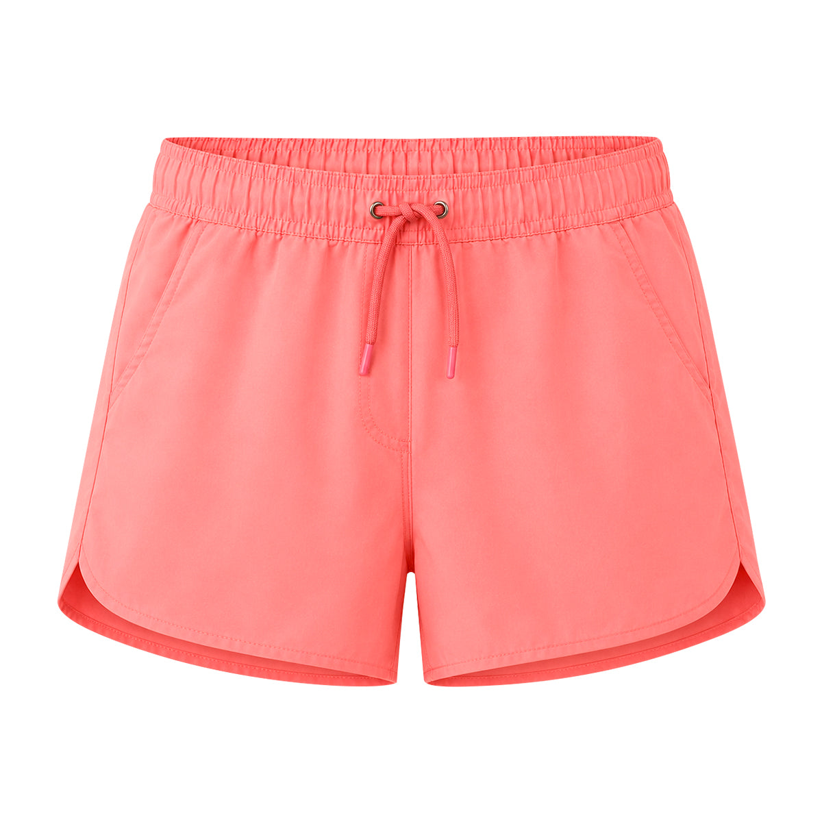 Womens Quick-Dry Drawstring Swim Shorts with Side Pockets