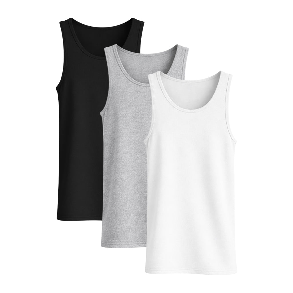 Men's Fitted Ribbed Scoop neck Cotton Tank Top