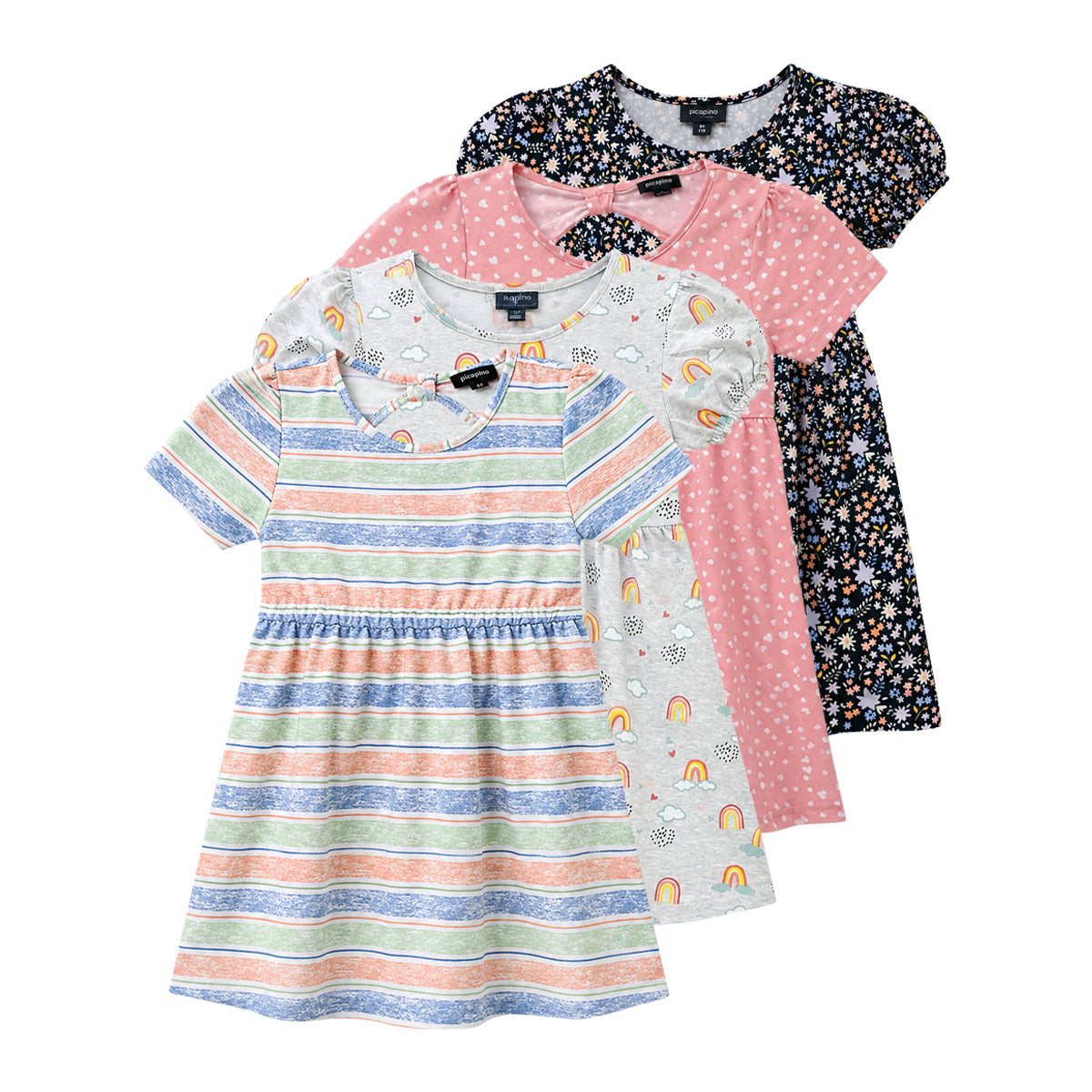 Girls Comfortable Printed Casual Short Sleeve Frock