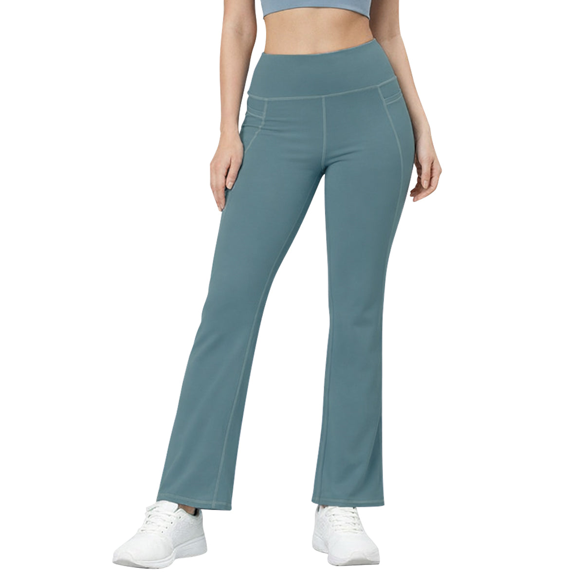 Womens High Waist Bootcut Yoga Pants with Pockets