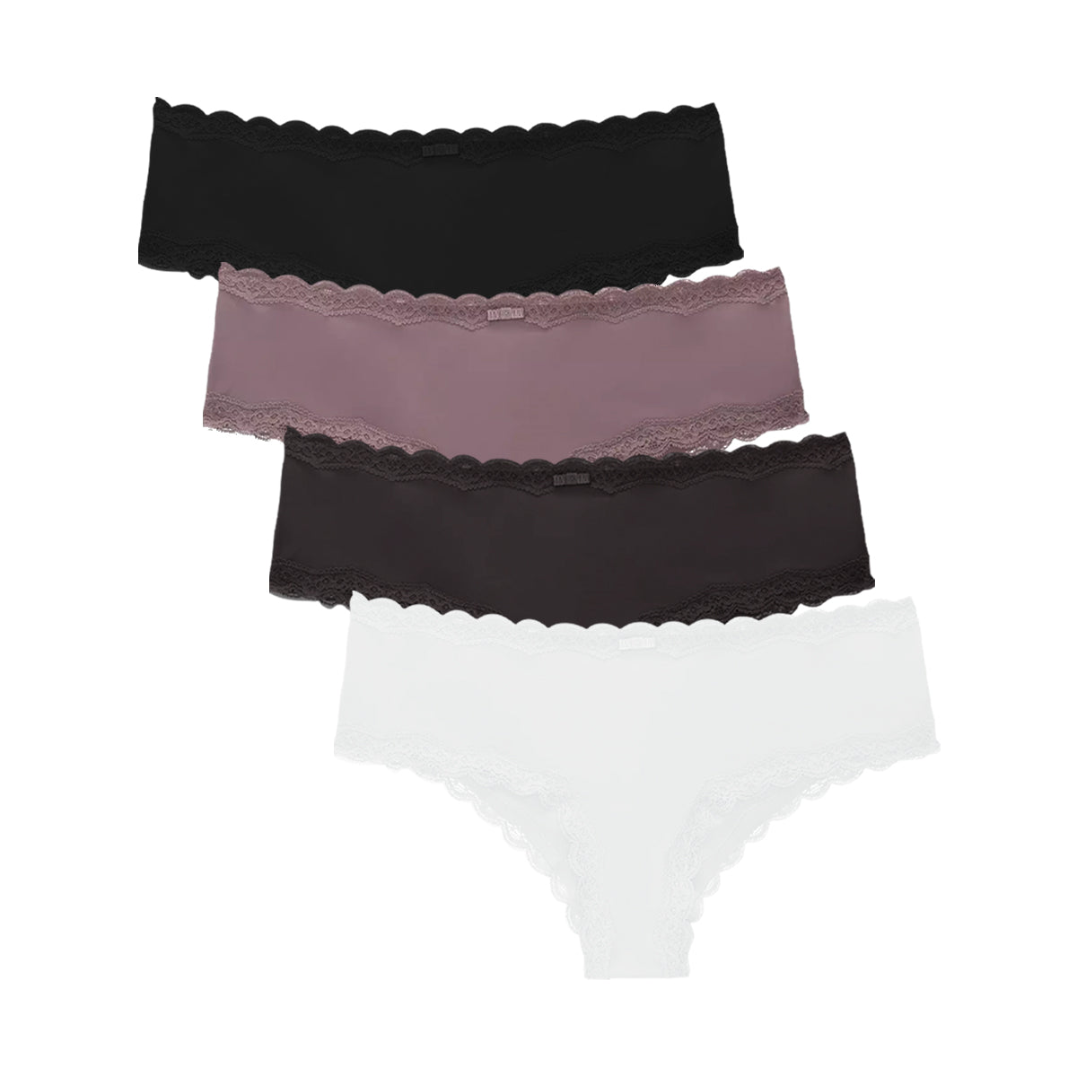 Pack of 5 Ladies Mid Rise Microfiber Hipster Cotton Briefs Panty