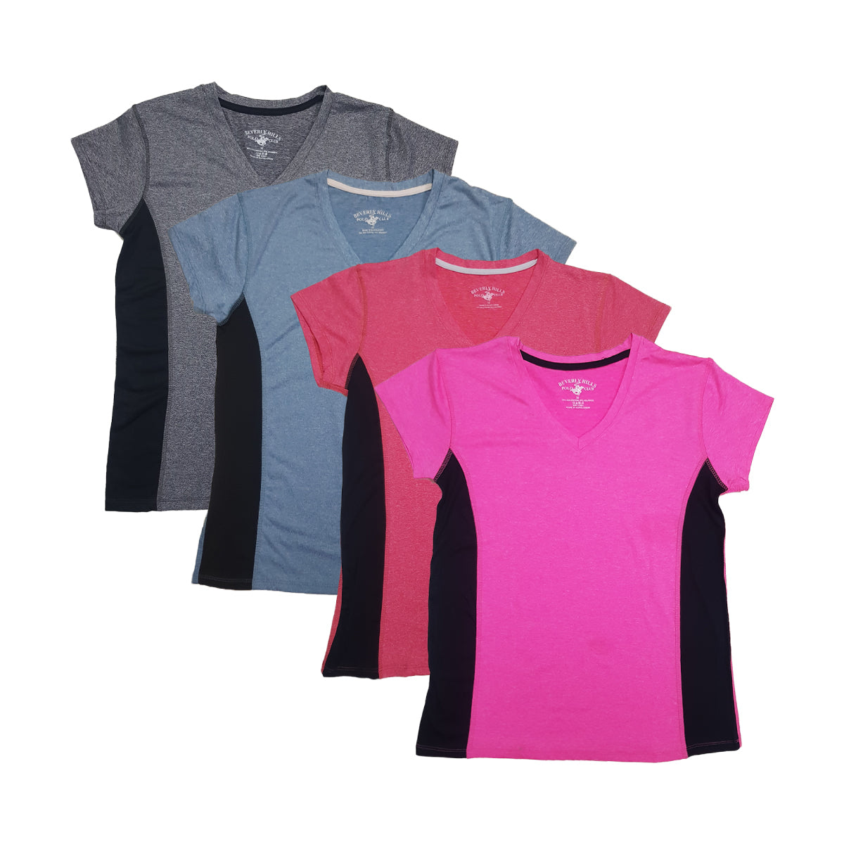 Women's Short Sleeve V-Neck Sports Gym T-Shirt