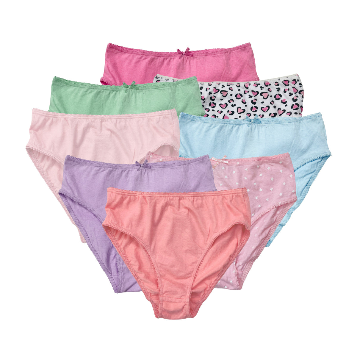 Pack of 5 Assorted Combo Teen Girls Cotton Underwear Panties Briefs