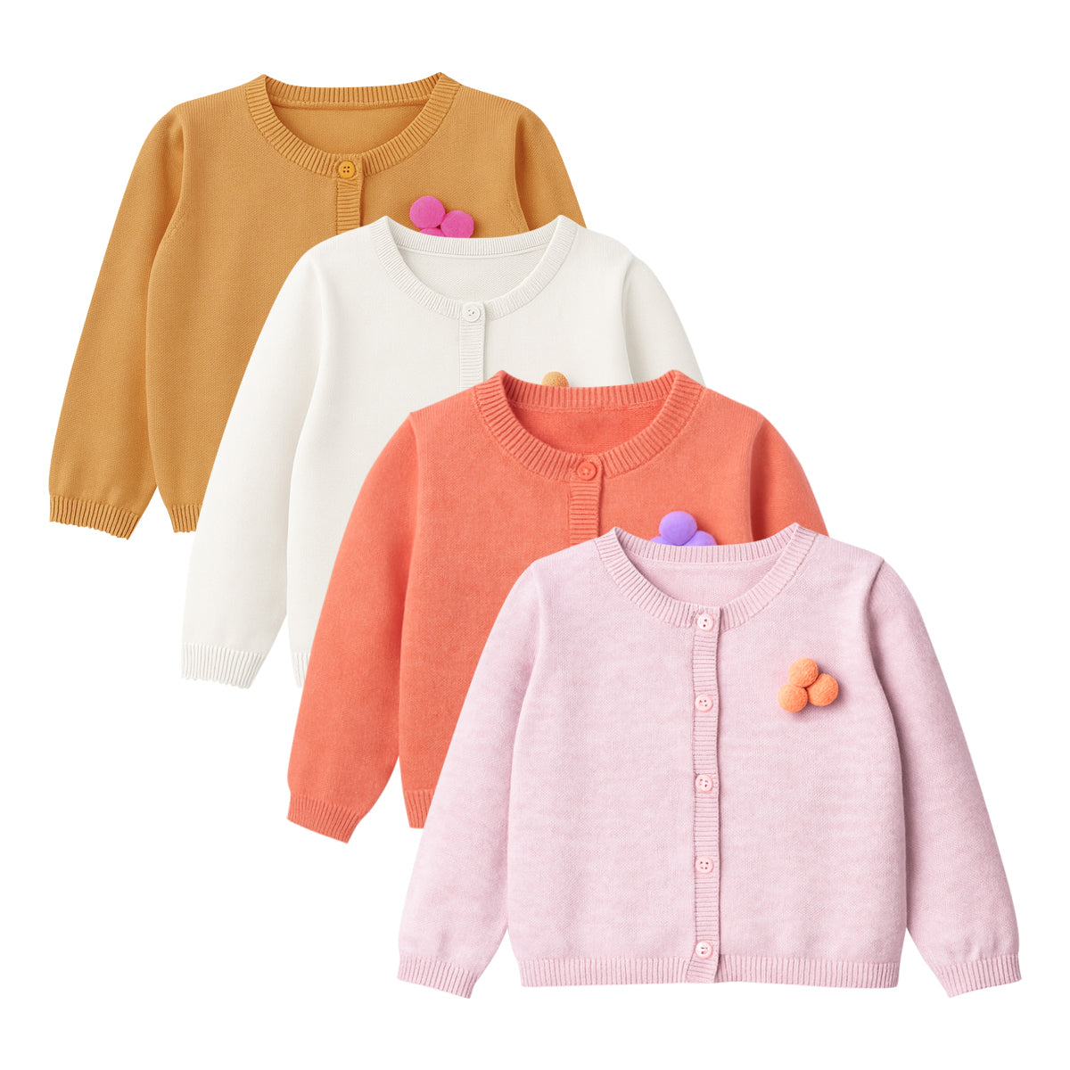 Baby Girls Cotton Knitted Cardigan Sweater