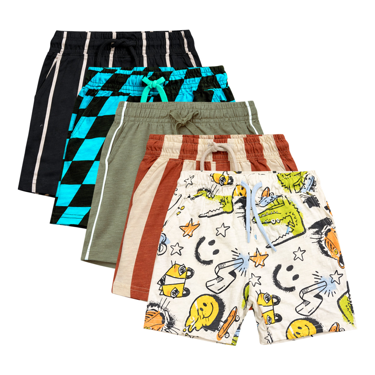 Boys Cotton Summer Soft Breathable Casual Shorts With Pocket