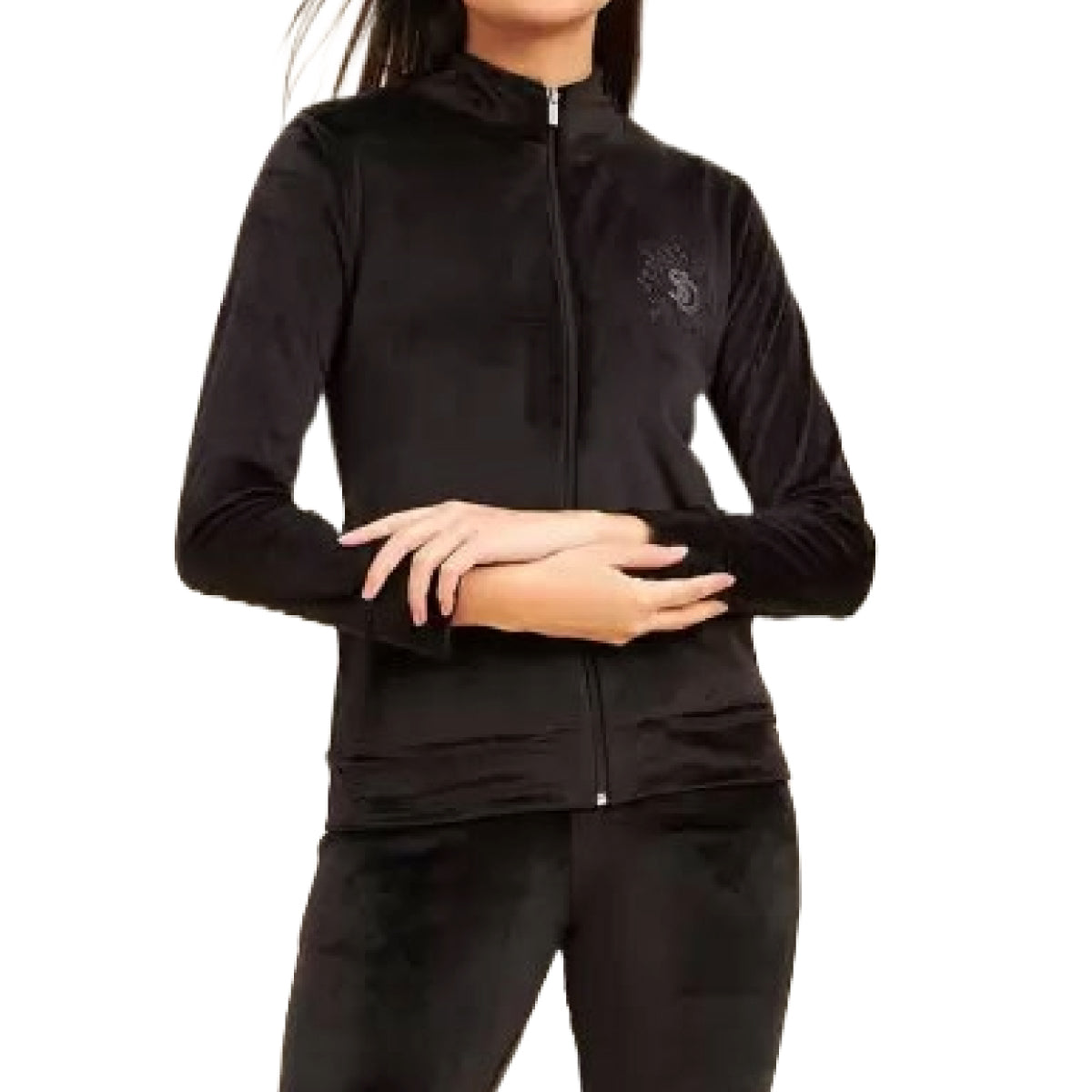 Women's Full Zipper Velvet Jacket