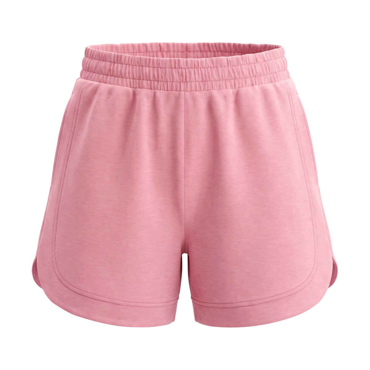 Womens Stretch Elastic Waist Casual Shorts With Side Pocket