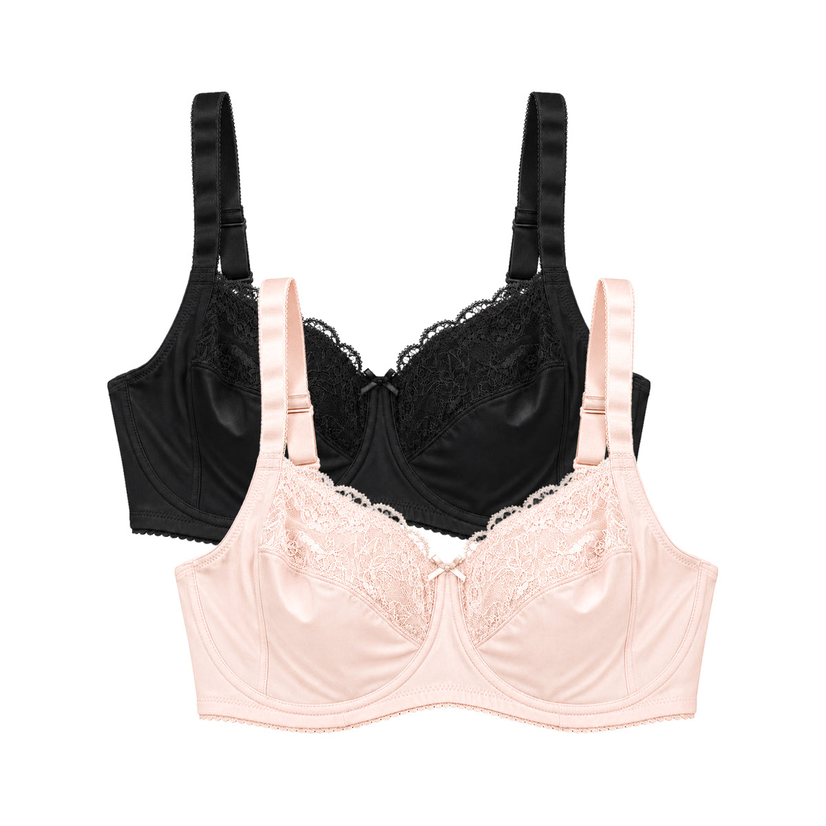 Womens Non-Padded Underwired Full Cup Lace Bra