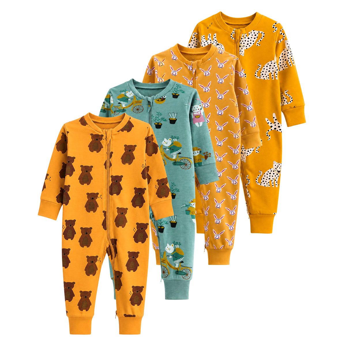 Baby Organic Cotton Printed Sleepsuit Full Body Romper
