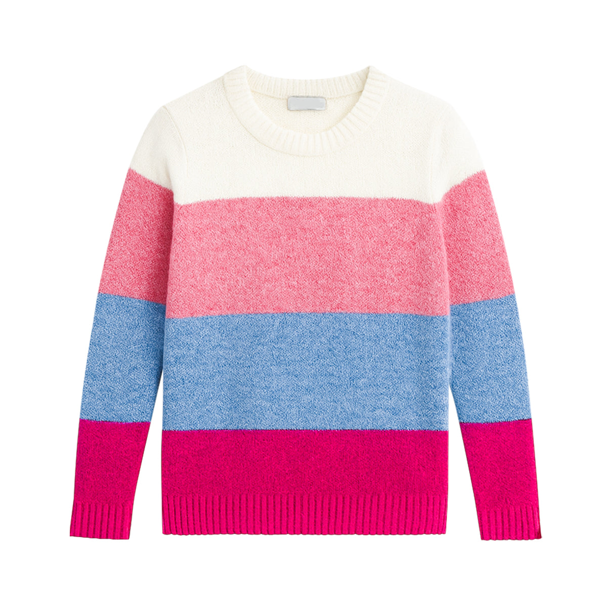 Girls Premium Soft Knit Striped Pullover Sweater