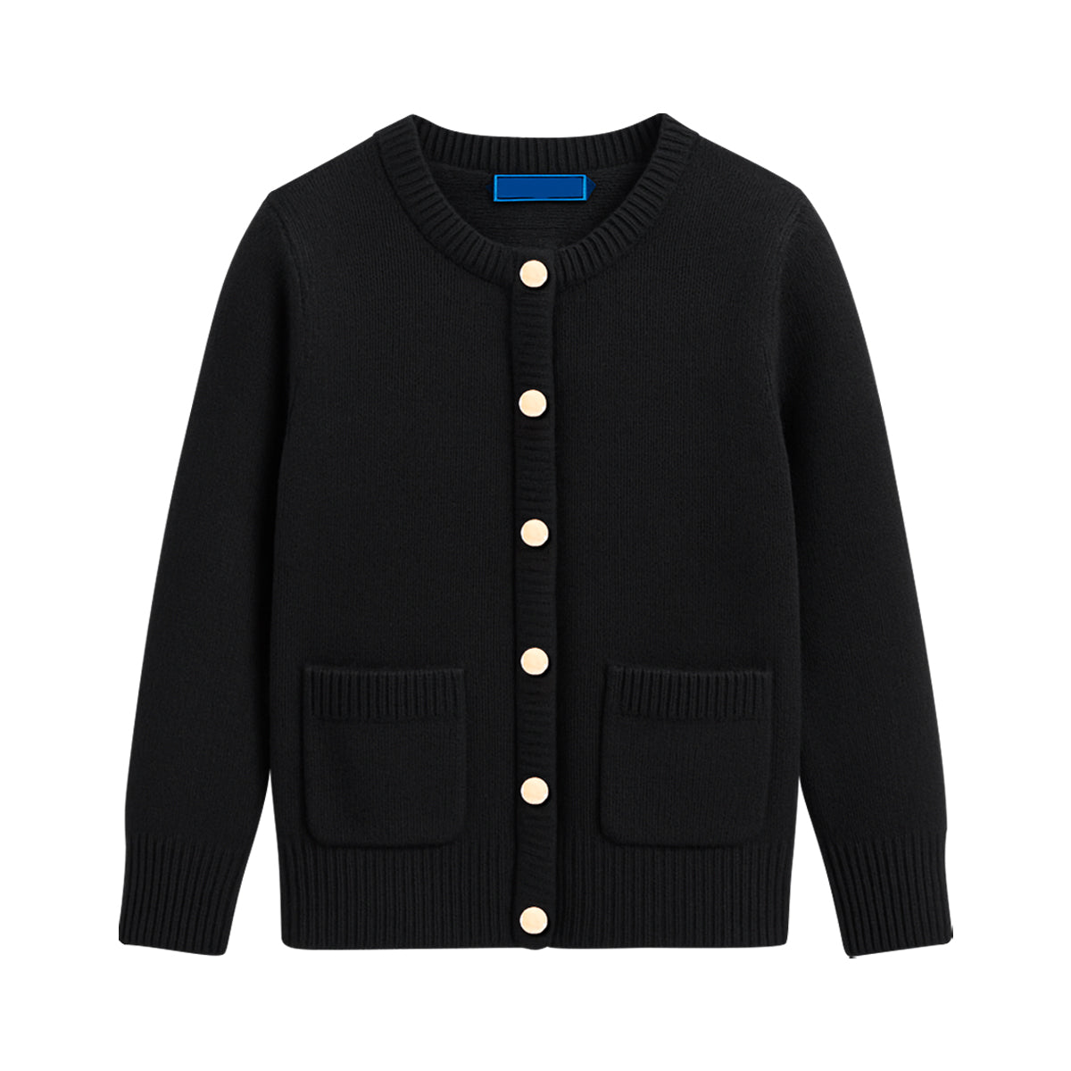 Womens Wool Blend Golden Button Knit Cardigan Sweater