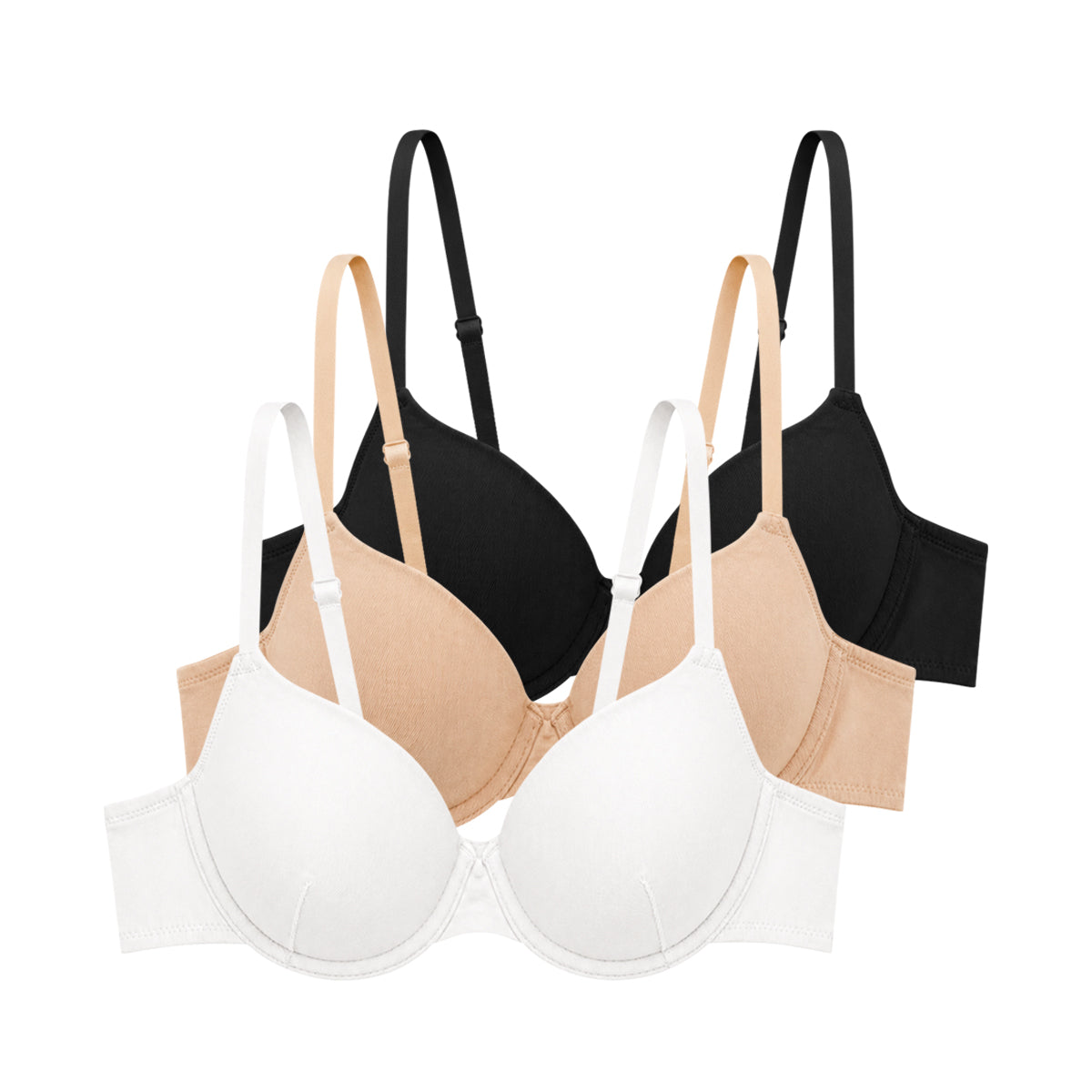 Womens Cotton Padded Wired Adjustable Straps Bra
