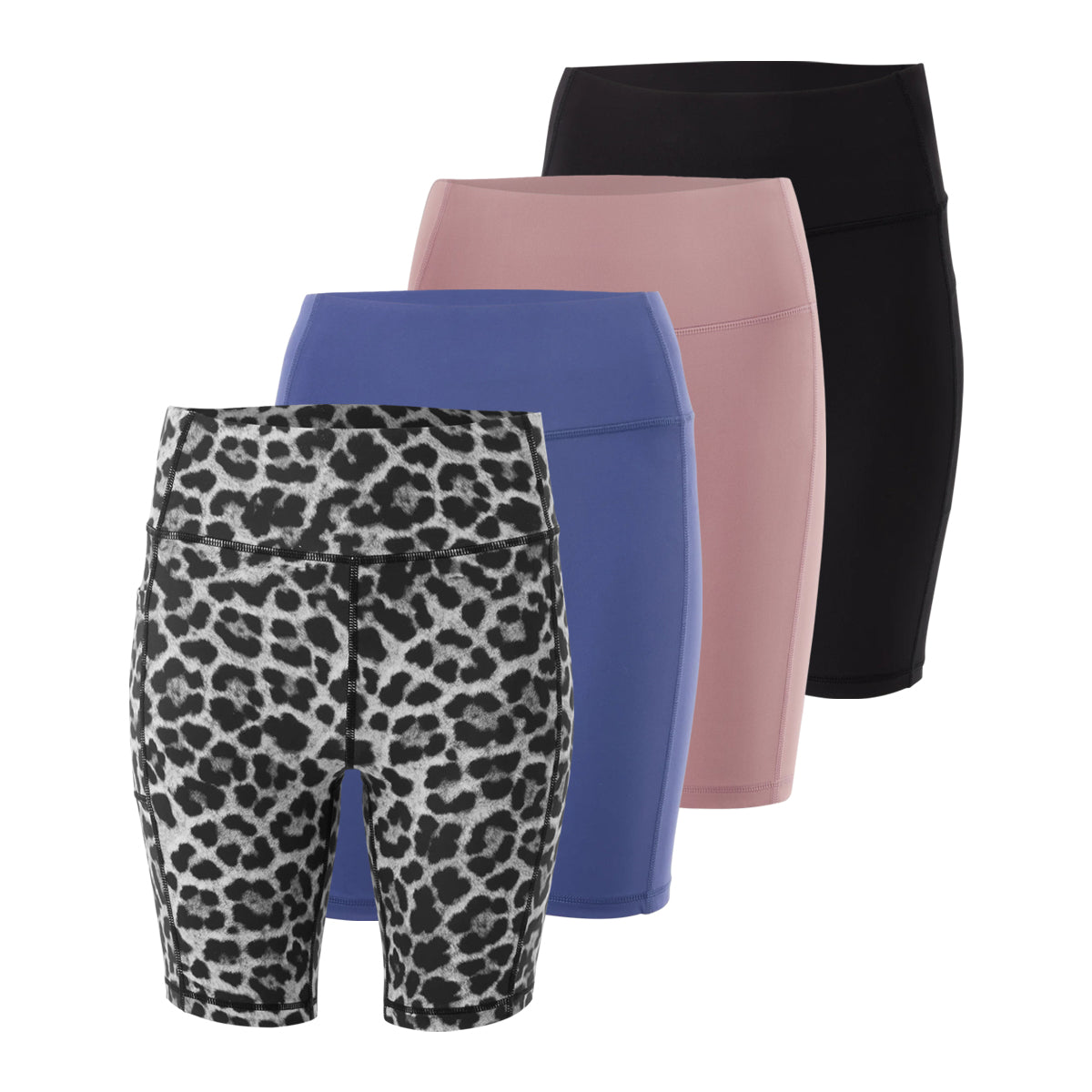 Womens High Waist Sold Cycling Media Pocket Shorts