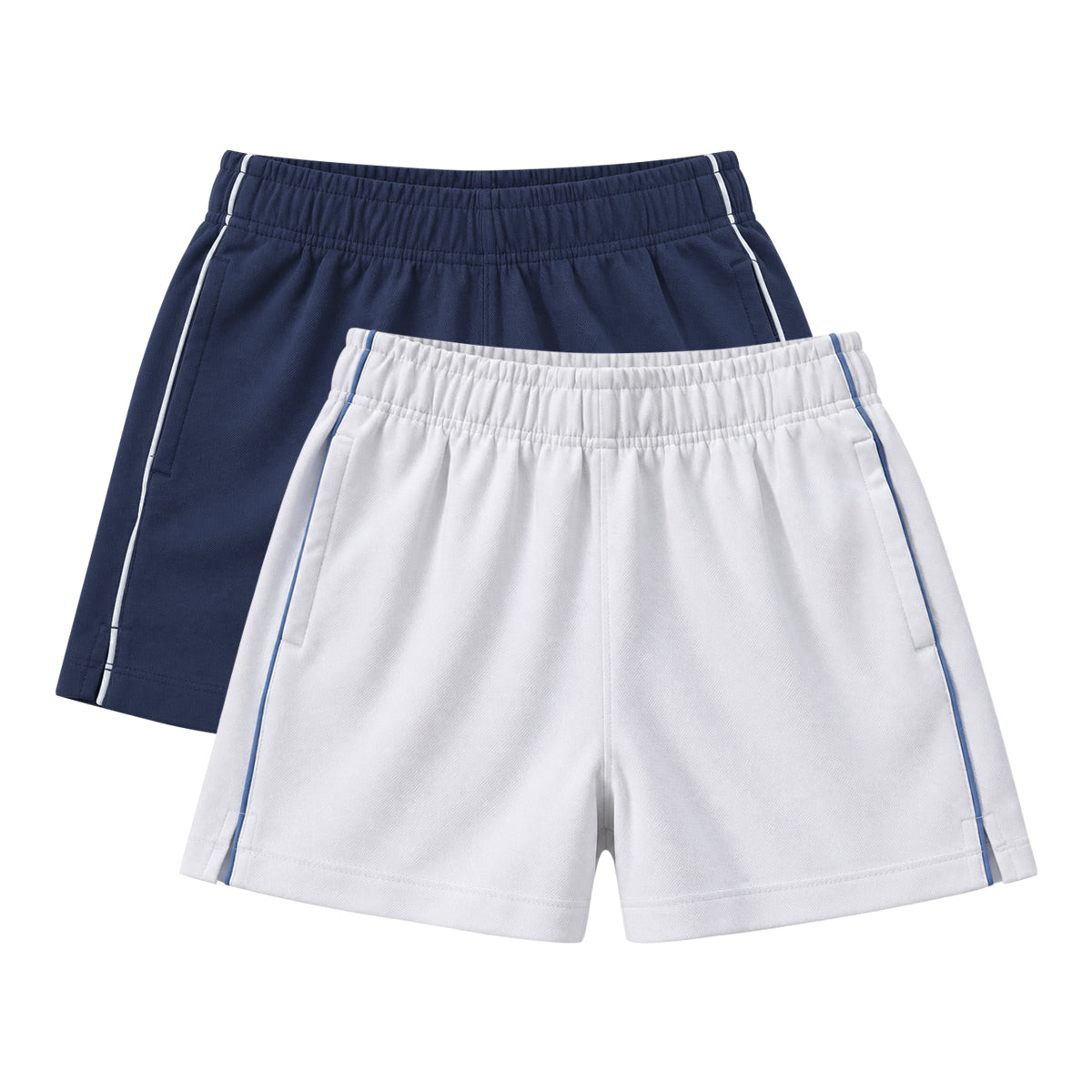 Women's Cotton Blend Stretch Pockets & Contrast Piping Shorts