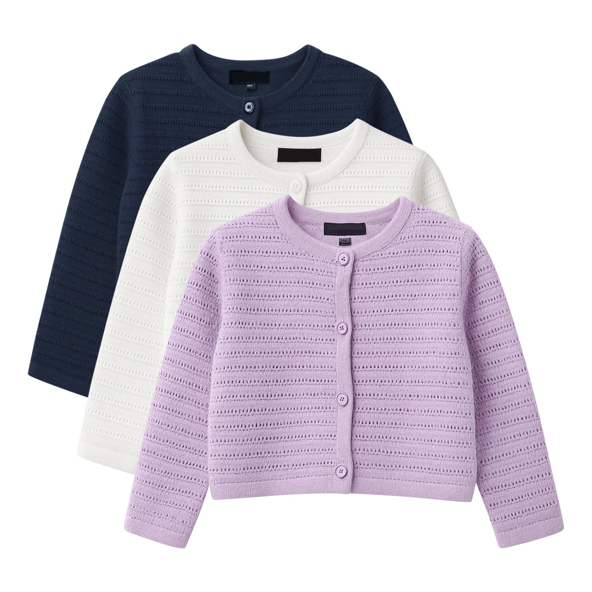 Baby Girls Knitted Button Lightweight Sweater Cardigan