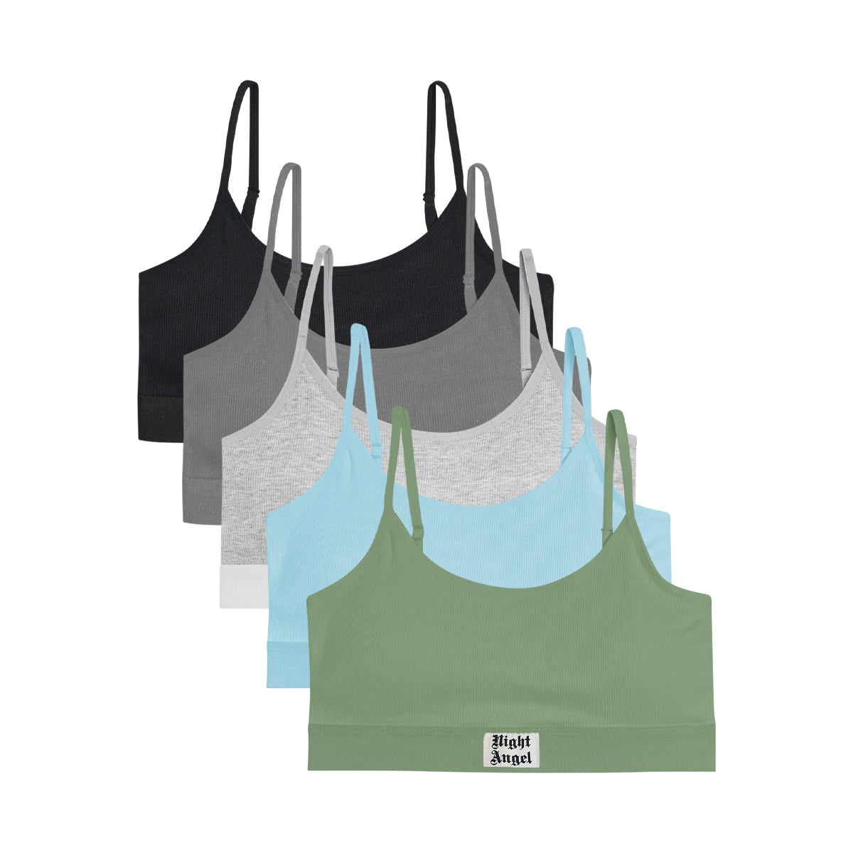 Ladies Adjustable Ribbed Padded Sports Bra