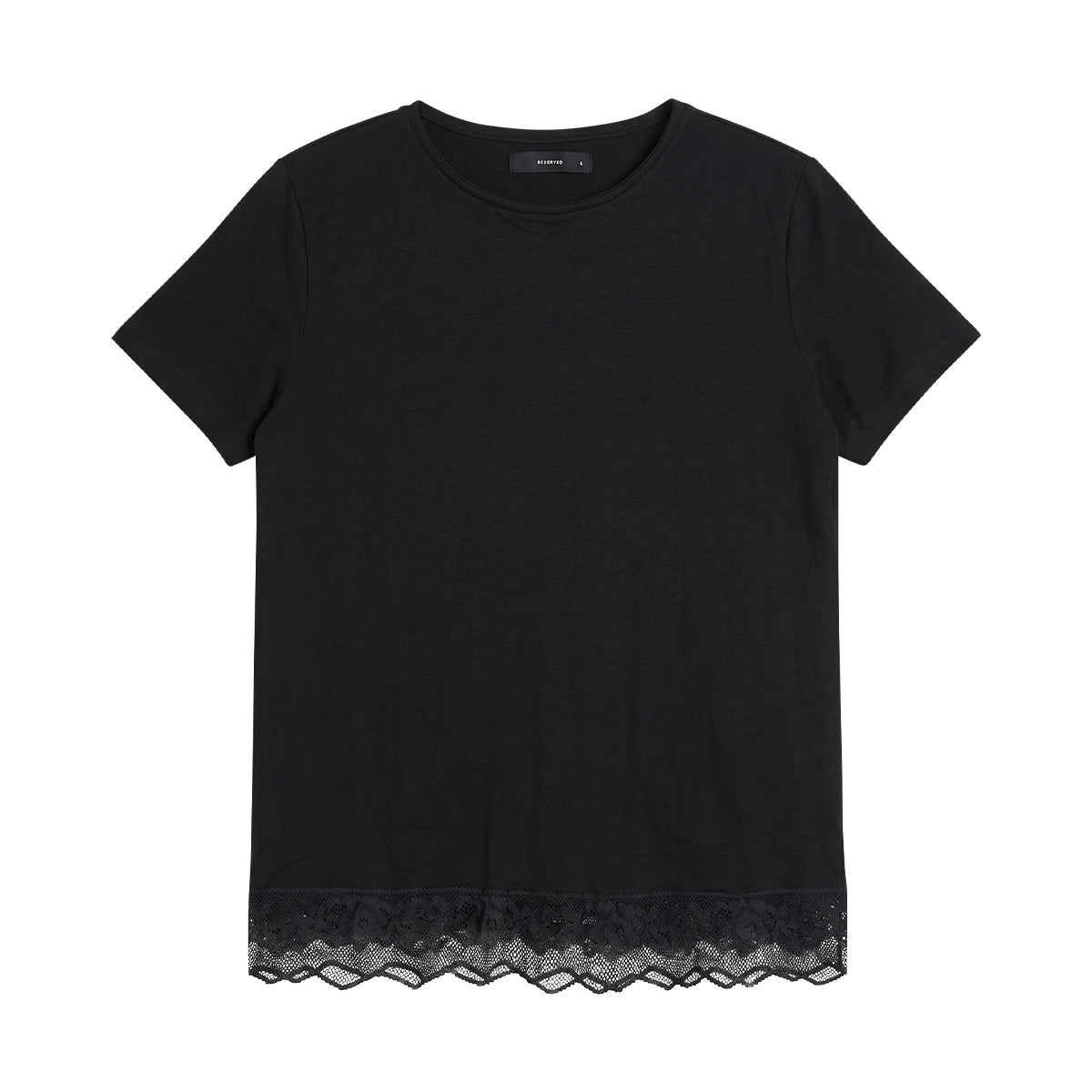 Women’s Lace Hem Short Sleeve Viscose T-shirt