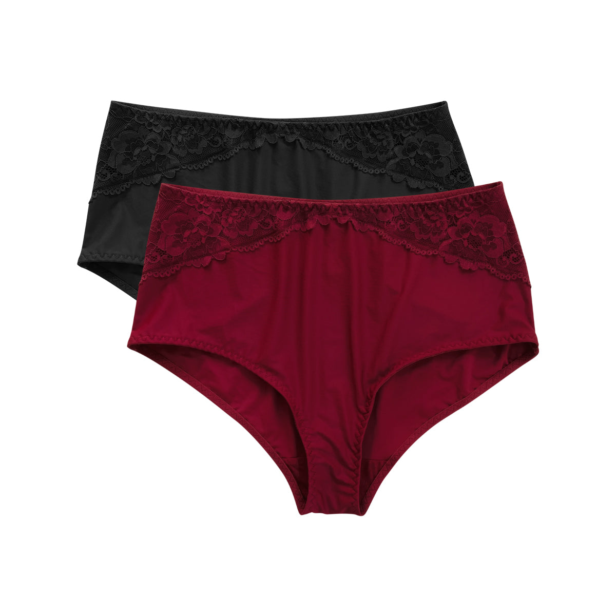 Womens Premium High Waisted Lace Full Back Cover Panty