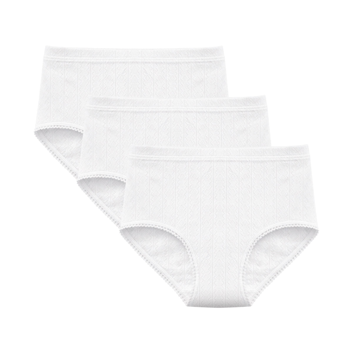 Pack of 3 Womens High Waist Cotton Brief Full Coverage Panty