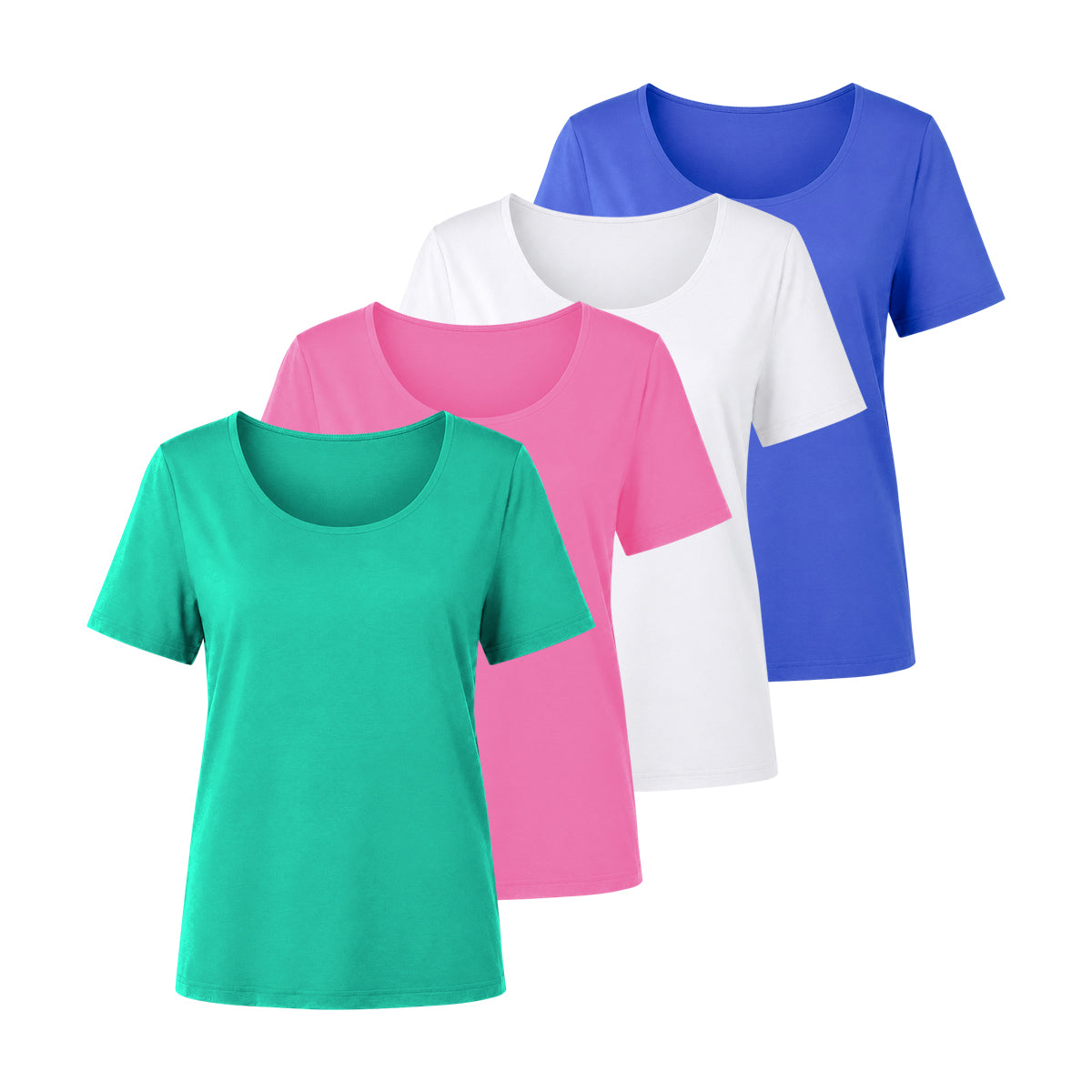 Women's Cotton Scoop Neck Short Sleeve T-Shirt