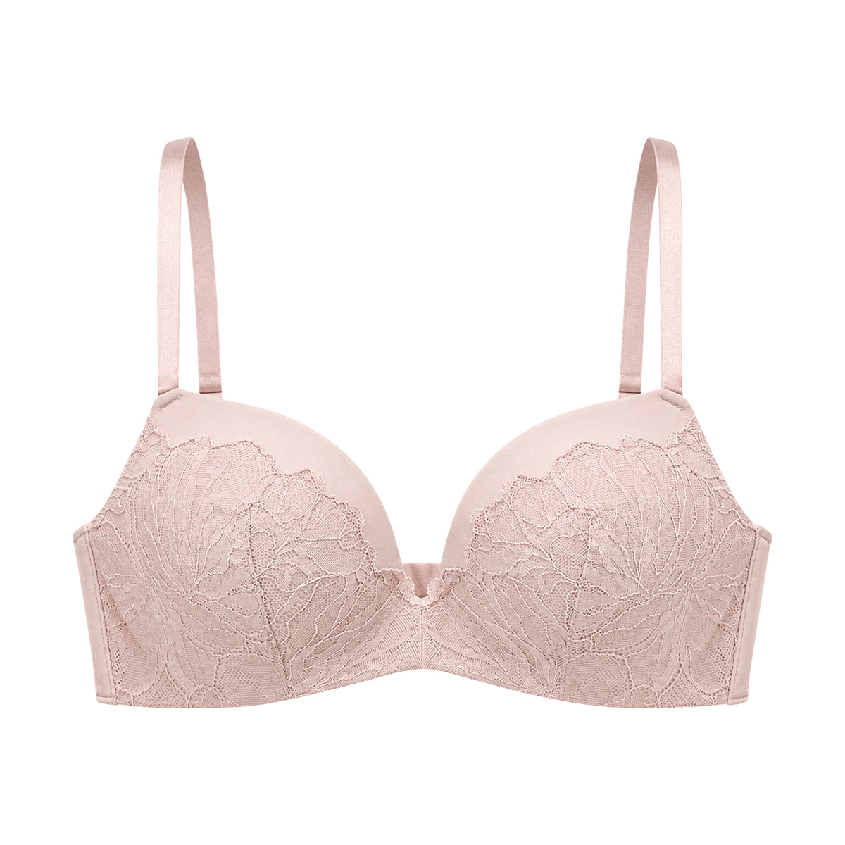 Womens Floral Lace Adjustable Straps Padded Bra