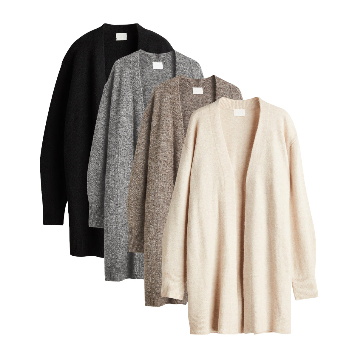 Womens Soft Wool Blend Long Knit Cardigan