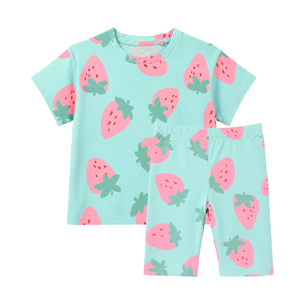 Kids Cotton Printed Summer Co-Ord Half Pajama Set