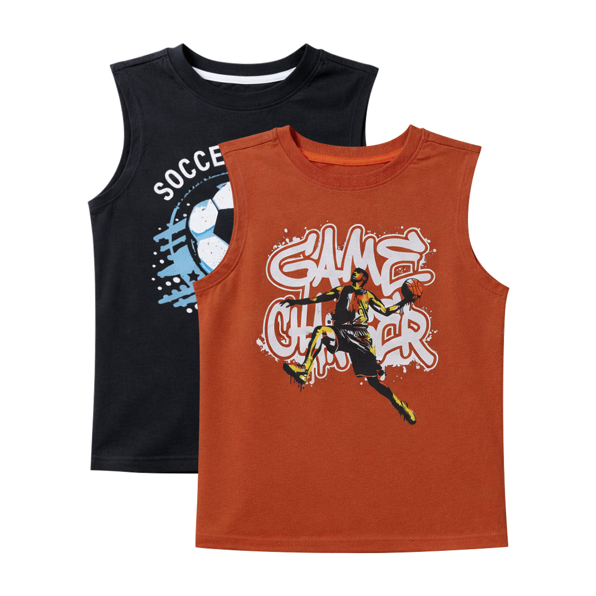 Boys Printed Sleeveless Soft Cotton & Breathable Summer Tank Top