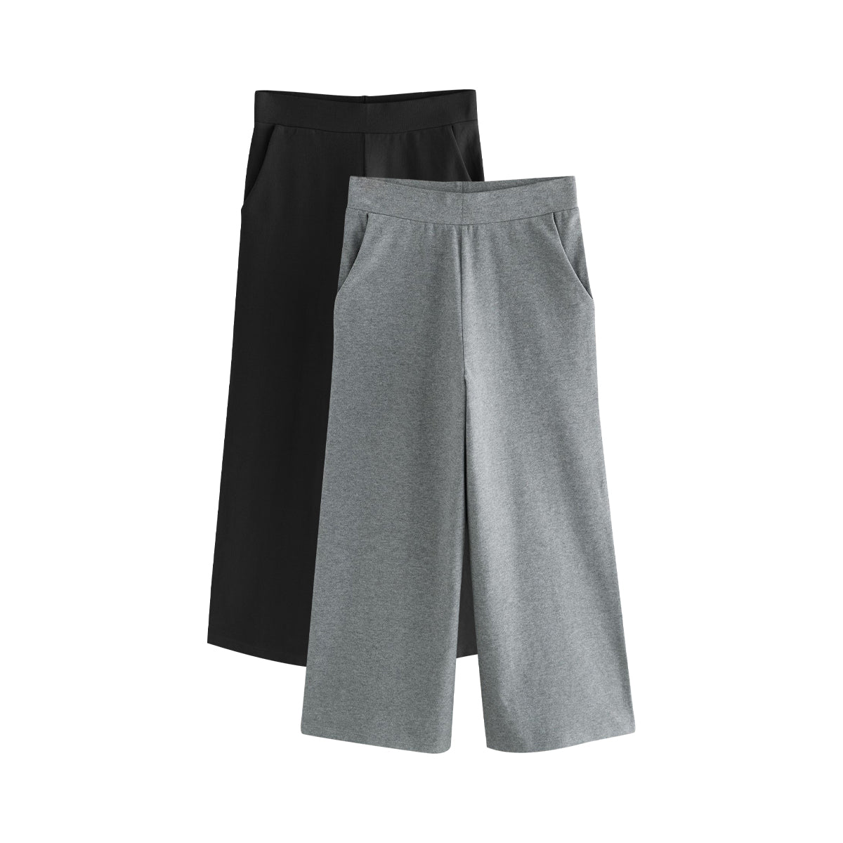Girls Cotton Wide Leg Trousers with Pockets
