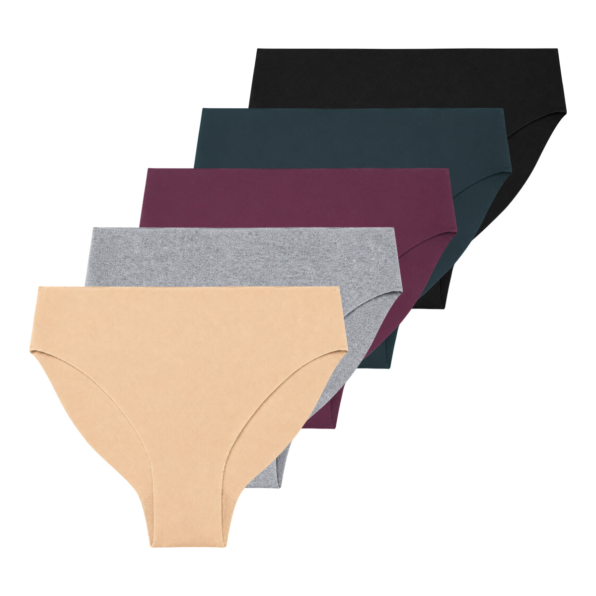 Women's Mid-Rise Half Back Coverage Seamless Cotton Brief Panty