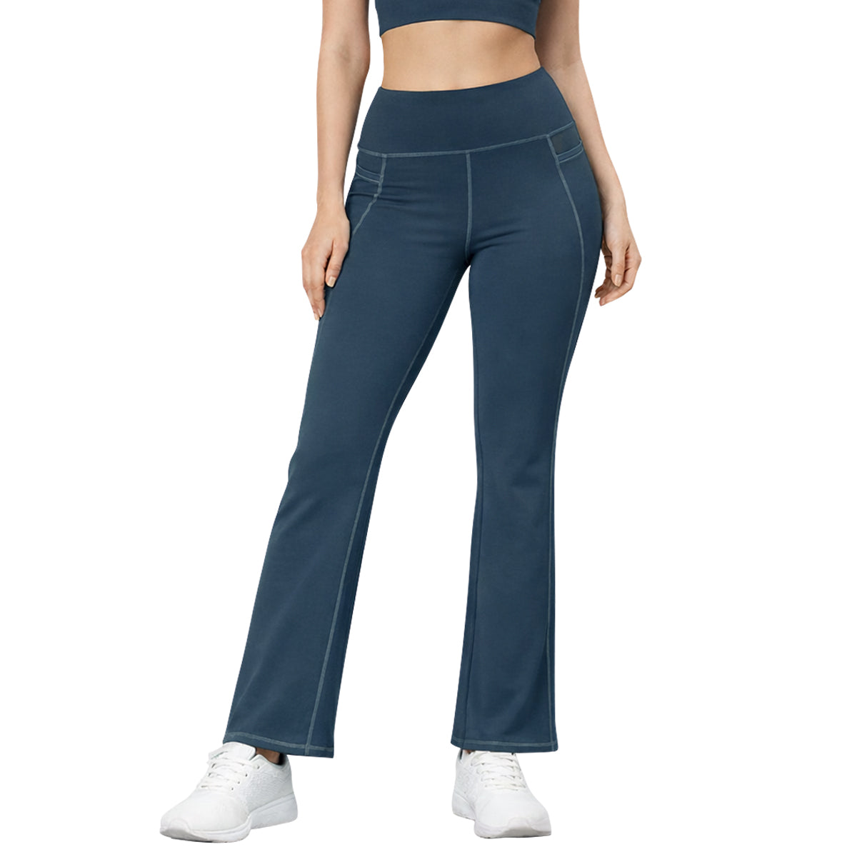 Womens High Waist Bootcut Yoga Pants with Pockets