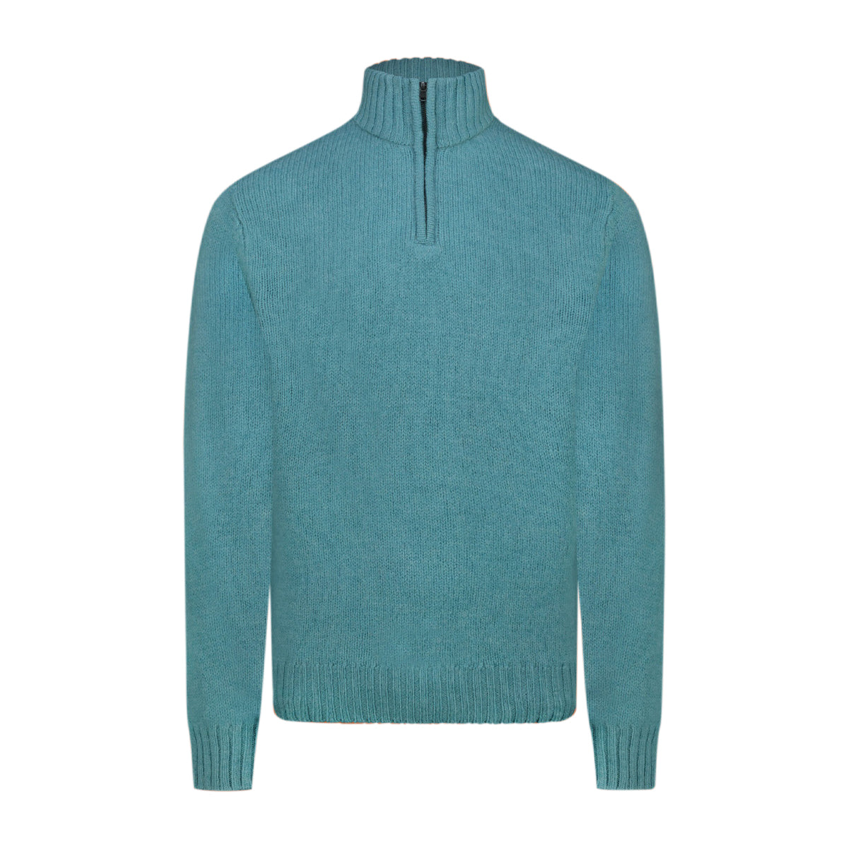 Mens Wool Half-Zip Turtleneck Pullover Sweater