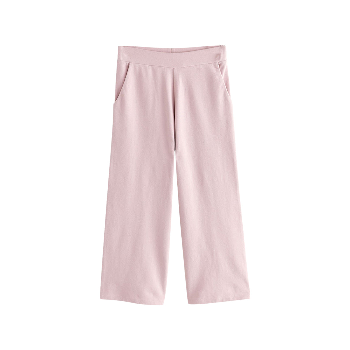 Girls Cotton Wide Leg Trousers with Pockets