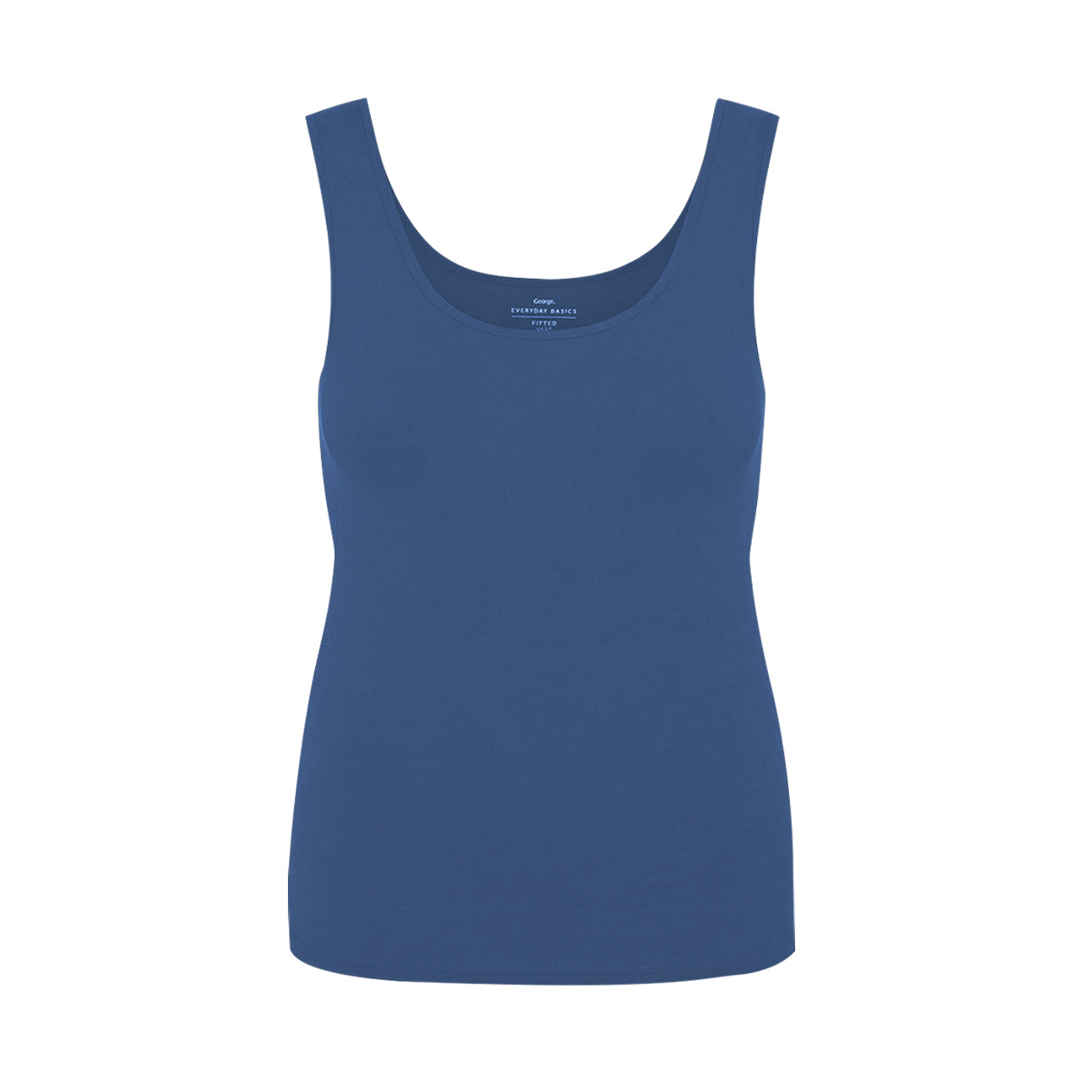 Womens Soft Cotton Sleeveless Scoop Neck Basic Stretch Tank Top