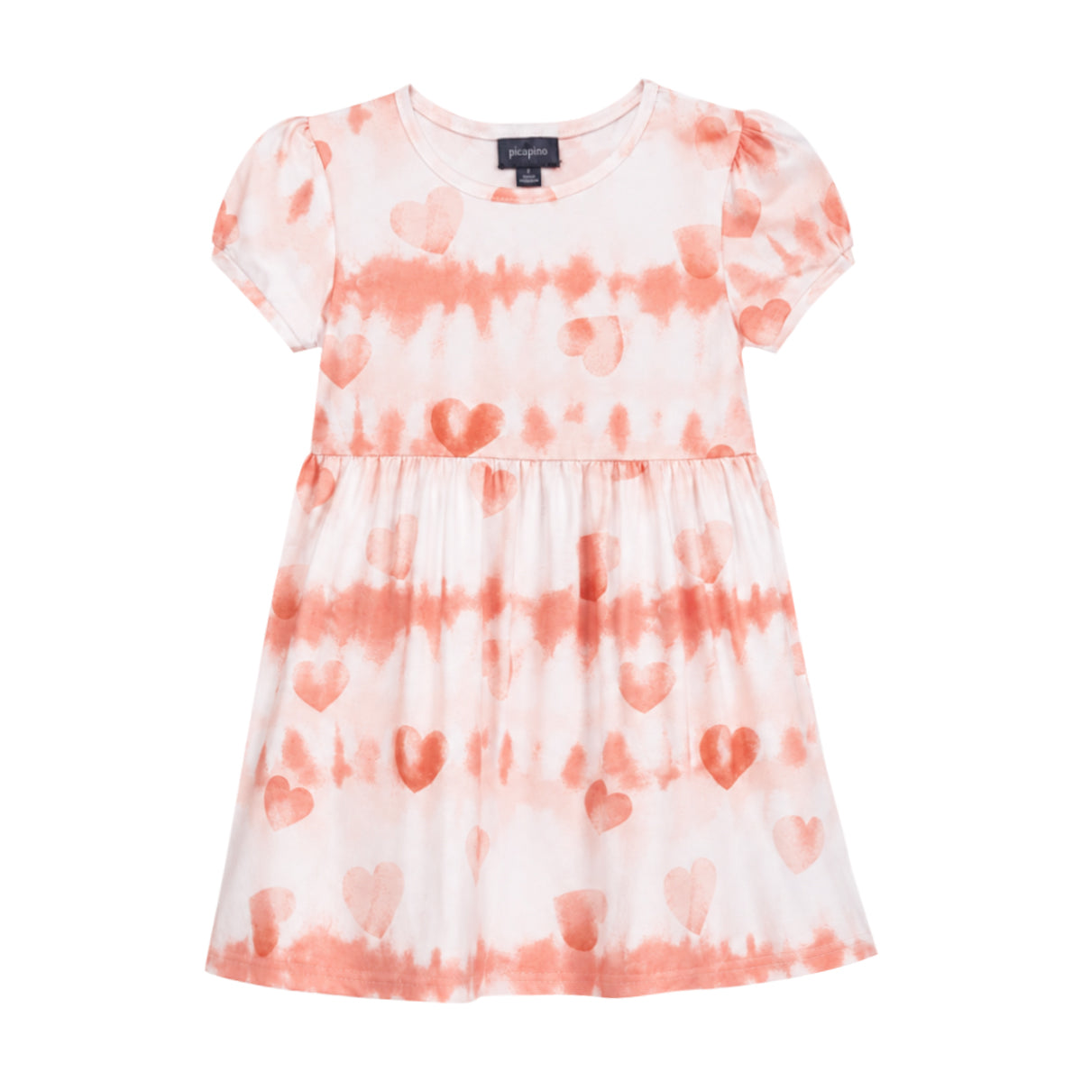 Girls Round Neck Printed Casual Short Sleeve Frock