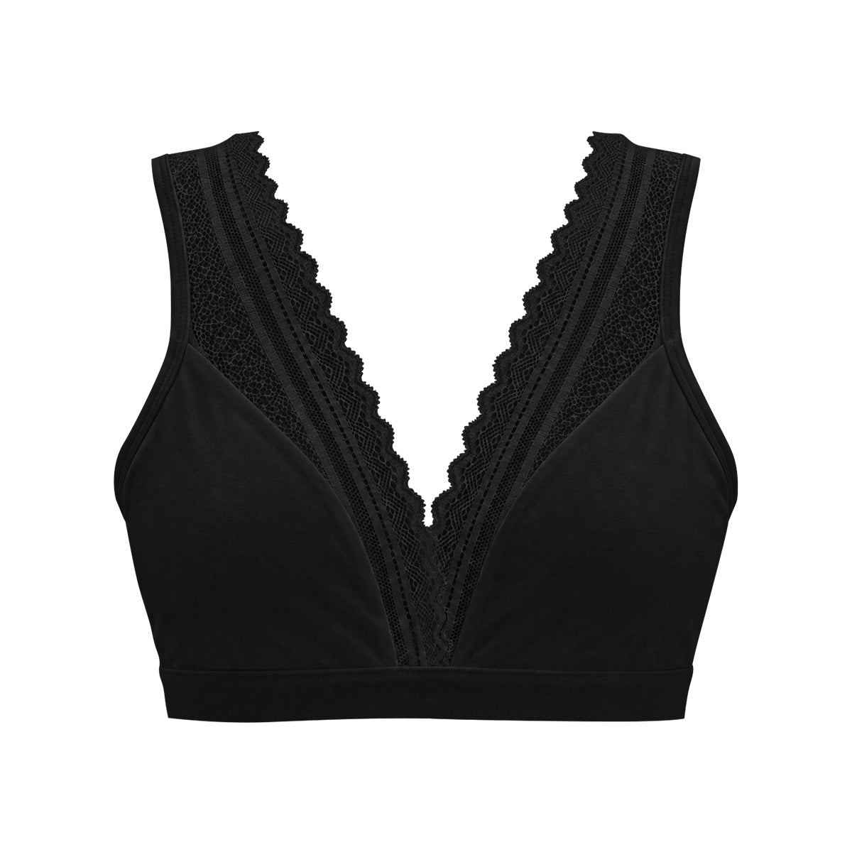 Womens Cotton Non-Padded Wireless Lace Bra