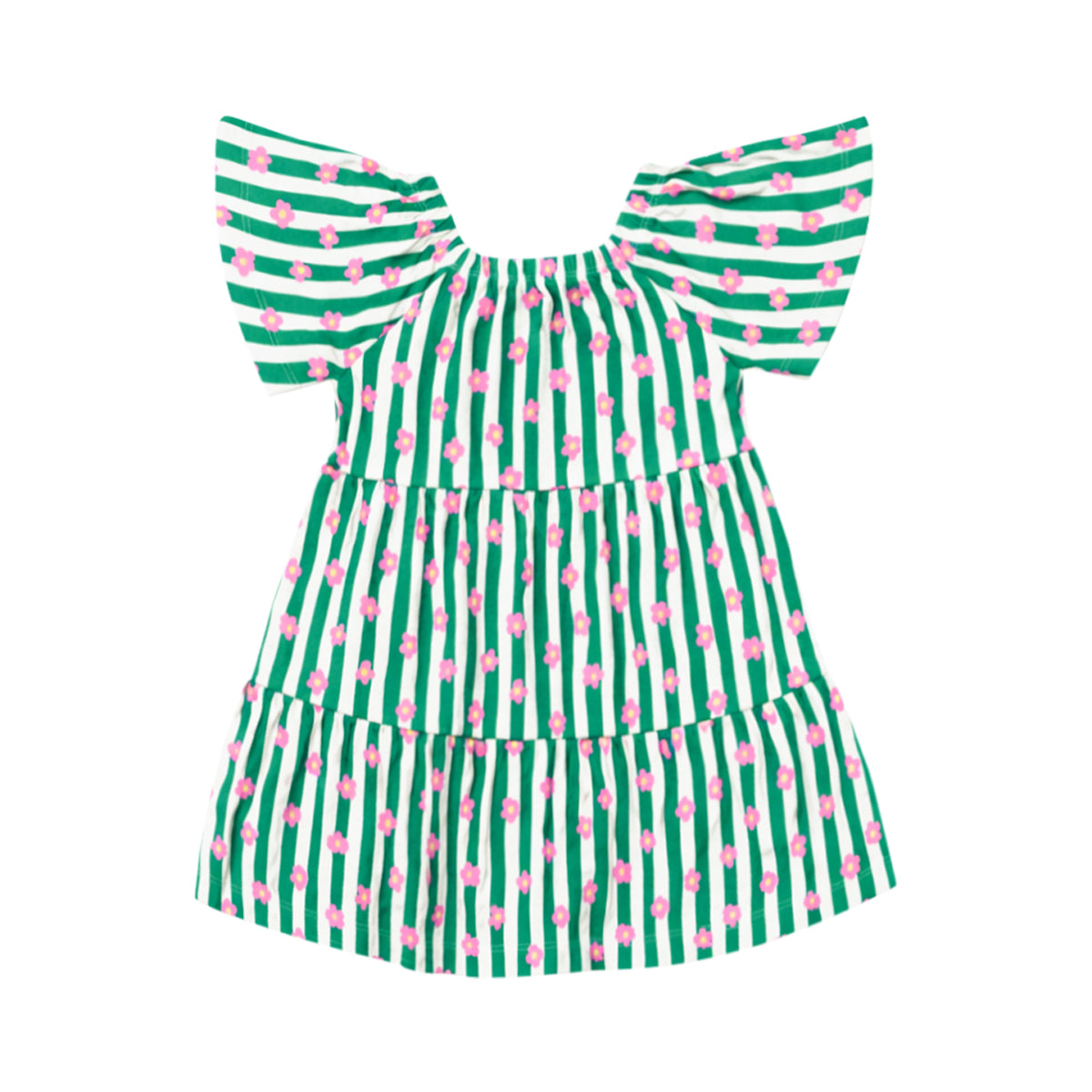 Baby Girls Soft Cotton Summer Flutter Sleeves Dress