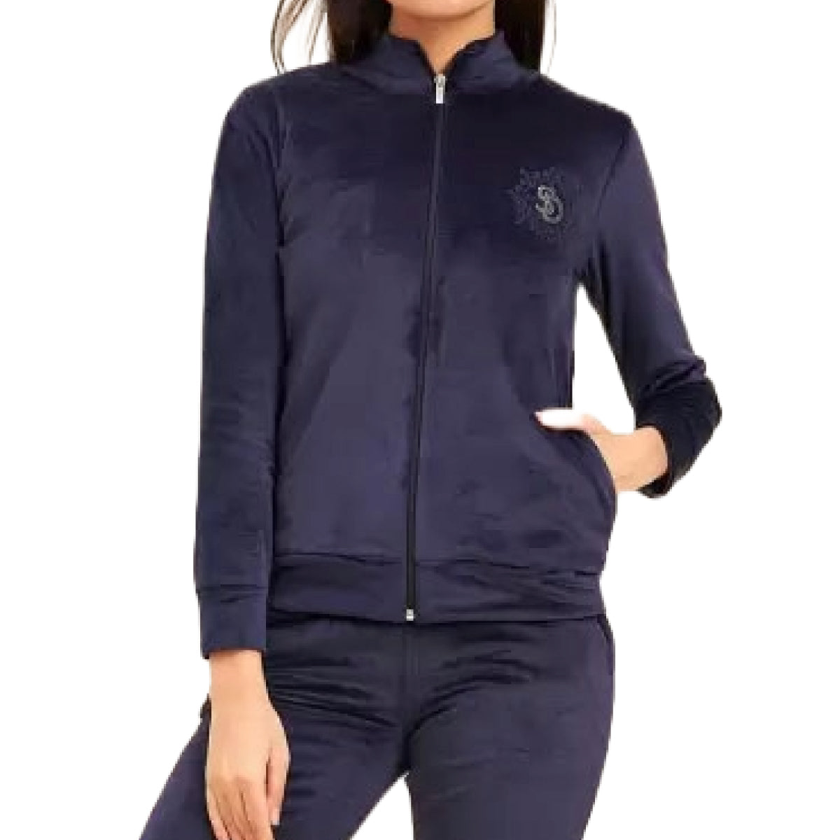 Women's Full Zipper Velvet Jacket