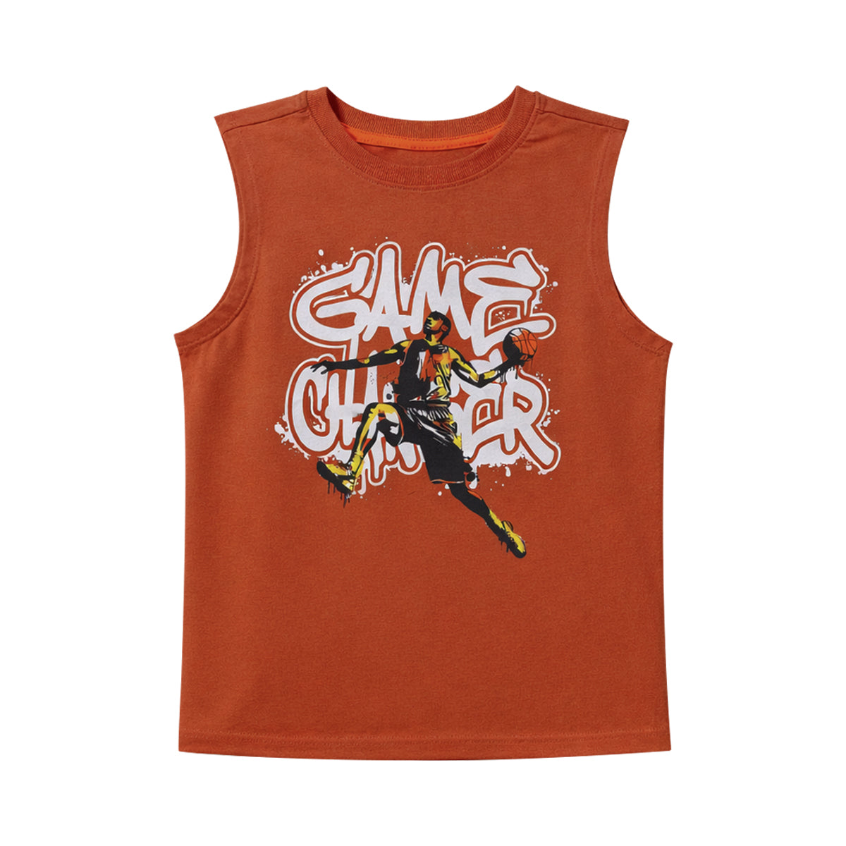 Boys Printed Sleeveless Soft Cotton & Breathable Summer Tank Top