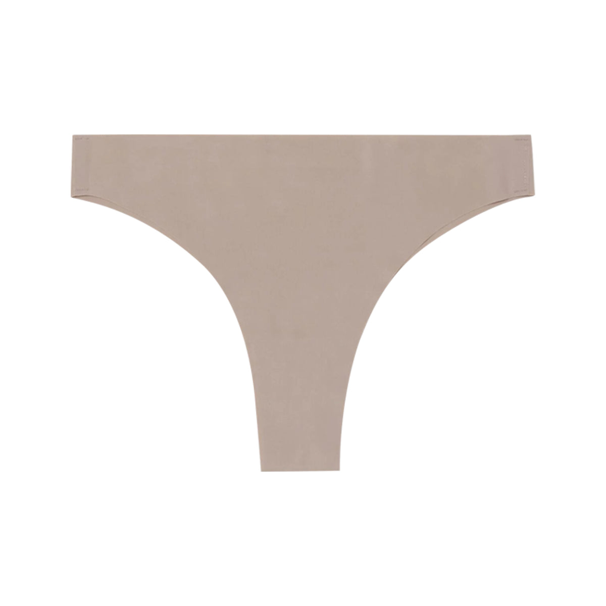 Womens Seamless Mid Rise Nylon Stretch Invisible Comfort Thong